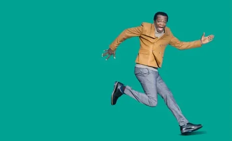 Stephen K Amos: ‘My Feet Are a Disaster’ Plus They’re Connected on the Most Gaunt Legs Anyone Has Seen.